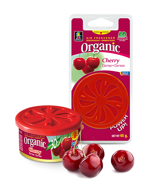 lata organic can de cereza con presentador ECO